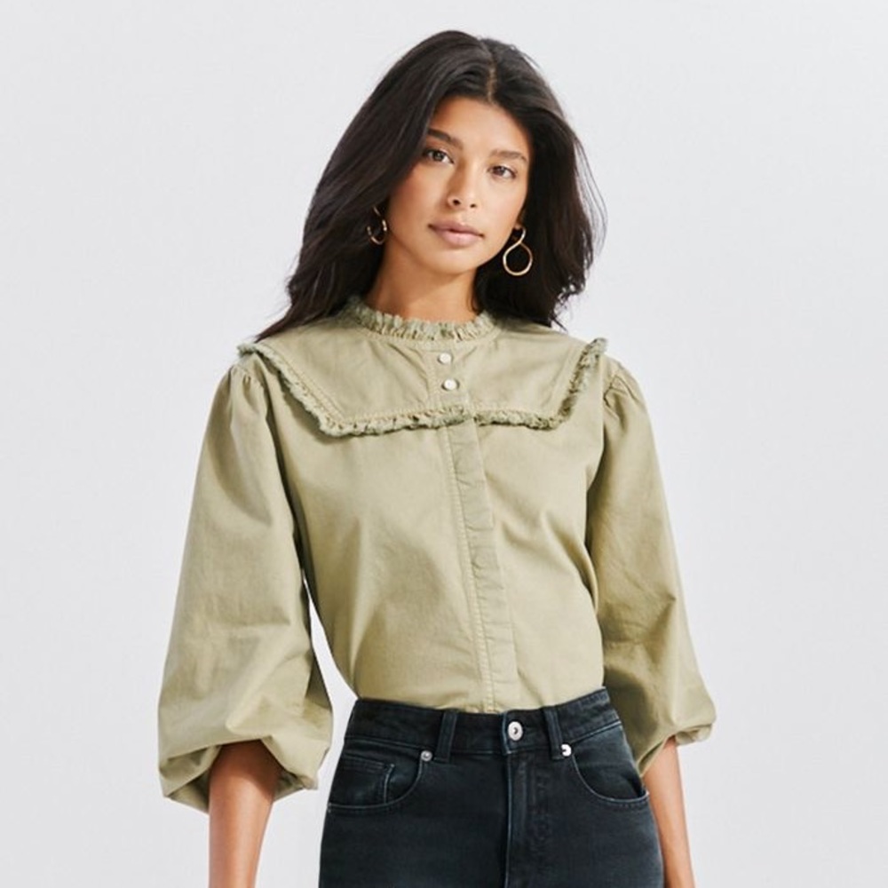 Something Navy Chambray Top